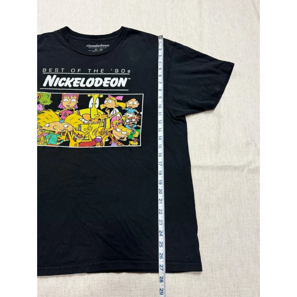 Nickelodeon Black Best of the 90’s Graphic Print T-Shirt Short Sleeve Y2K 90’s